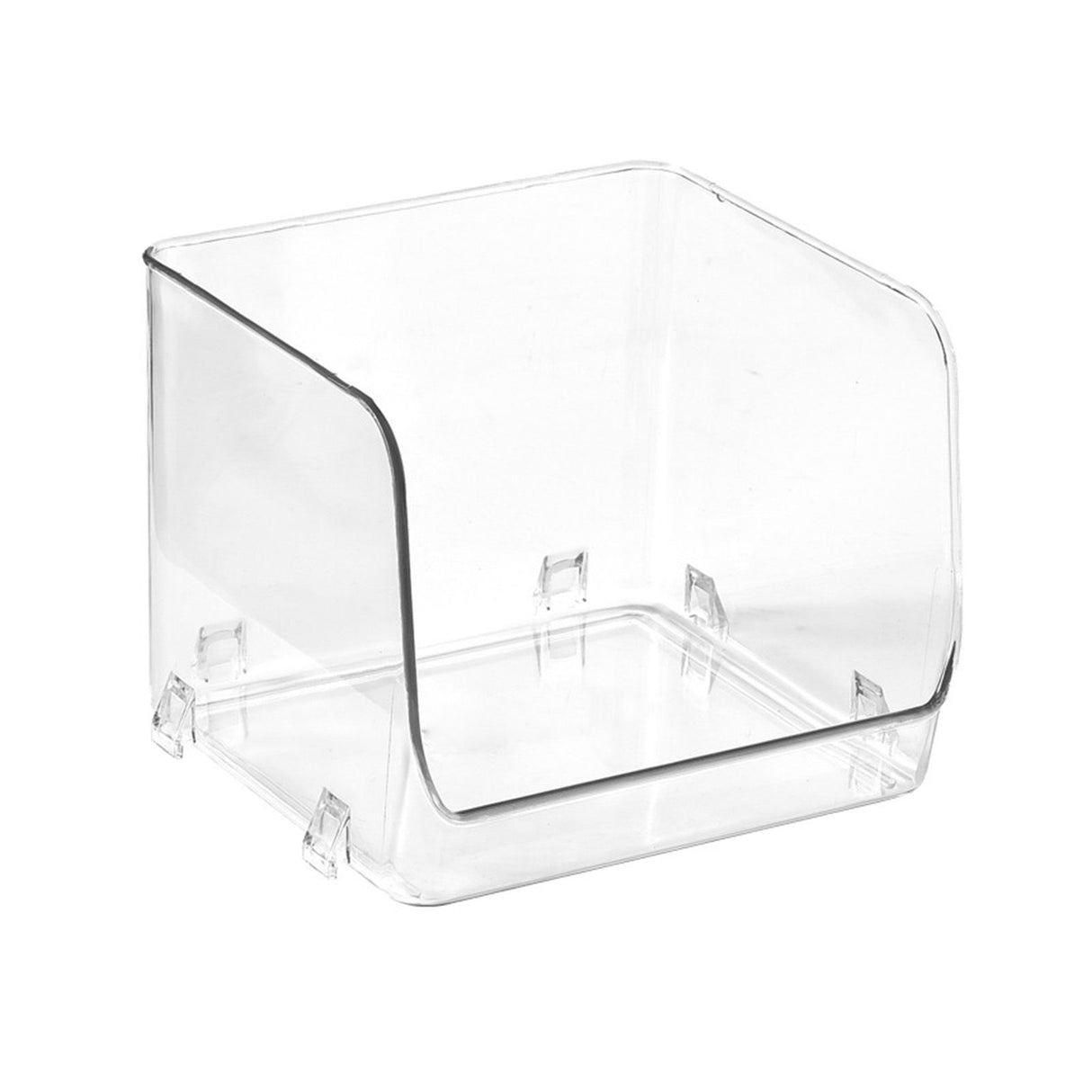 Cosmetic Display Case Multifunction Stackable Plastic Transparent Makeup Organizer for Home 15.5x15x12.8cm/6.1x5.9x5.3in