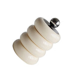 Nordic Style Qtip Holder Dispenser Desktop Dustproof Cotton Swab Storage Container Doughnut Shape Makeup Storage Box with Lid Milky White 4 Layers
