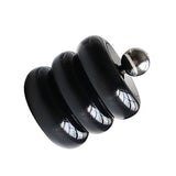 Nordic Style Qtip Holder Dispenser Desktop Dustproof Cotton Swab Storage Container Doughnut Shape Makeup Storage Box with Lid Black 3 Layers - Top-Down View