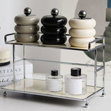 Nordic Style Qtip Holder Dispenser Desktop Dustproof Cotton Swab Storage Container Doughnut Shape Makeup Storage Box with Lid Black 3 Layers