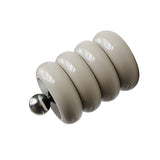 Nordic Style Qtip Holder Dispenser Desktop Dustproof Cotton Swab Storage Container Doughnut Shape Makeup Storage Box with Lid Khaki 4 Layers