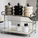 Nordic Style Qtip Holder Dispenser Desktop Dustproof Cotton Swab Storage Container Doughnut Shape Makeup Storage Box with Lid Khaki 4 Layers - Extra Image