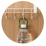 Back Door Hooks Chinese Cherry Iron Punch Free Horizontal White Door Towel Hanger Rack for Home Hats Storage 4 Hooks - Extra Image