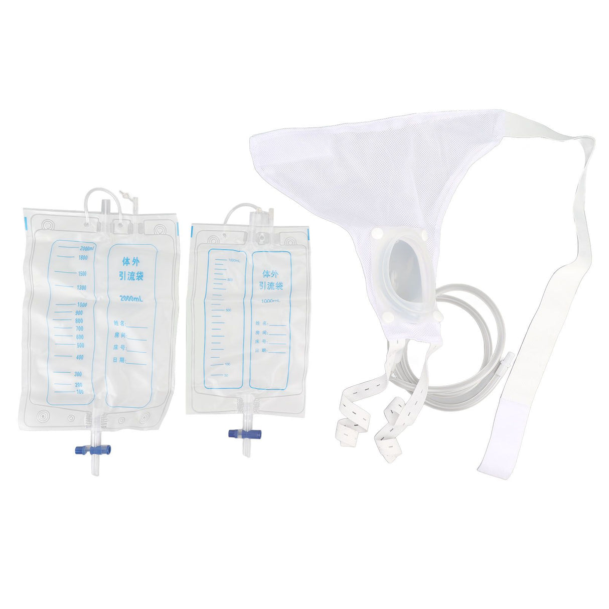 Women Urine Collector Soft Breathable Silicone Urine Catheter Bags Collector Set Anti Leakage Wearable Urinal System