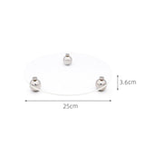 Acrylic Storage Tray Clear Transparent Stainless Steel Round Feet Minimalist Style Decorative Practical Desktop Shelf for Cafes Round - Extra Image