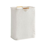 Large Laundry Basket Waterproof Collapsible Laundry Hamper with Wooden Handle for Household Bathroom S 40cm