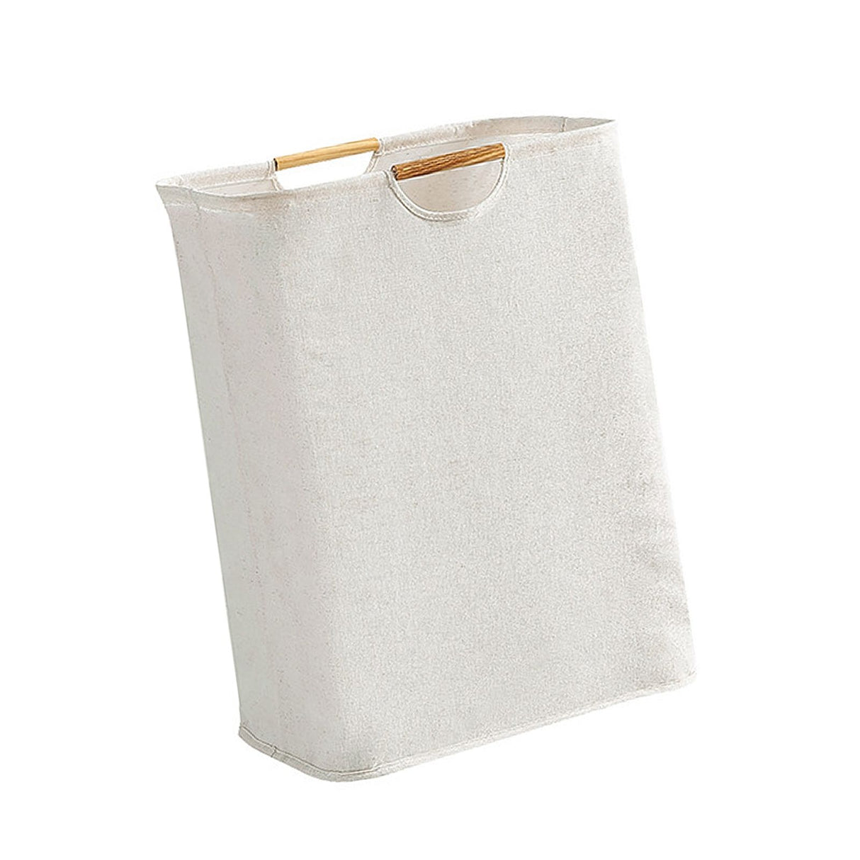 Large Laundry Basket Waterproof Collapsible Laundry Hamper with Wooden Handle for Household Bathroom S 40cm
