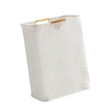 Large Laundry Basket Waterproof Collapsible Laundry Hamper with Wooden Handle for Household Bathroom S 40cm - Top-Down View
