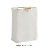 Large Laundry Basket Waterproof Collapsible Laundry Hamper with Wooden Handle for Household Bathroom S 40cm - Extra Image