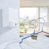 4.2m Clothes Drying Laundry Line Retractable Stainless Steel Punch Free Clothes Drying Rope for Home Balcony White