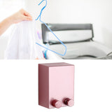 4.2m Clothes Drying Laundry Line Retractable Stainless Steel Punch Free Clothes Drying Rope for Home Balcony Pink