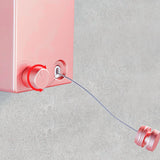 4.2m Clothes Drying Laundry Line Retractable Stainless Steel Punch Free Clothes Drying Rope for Home Balcony Pink