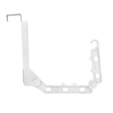 Folding Door Hanger with 5 Holes Retractable Over The Door Laundry Clothes Hanger Rack Space Saving Coat Organizer White