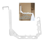 Folding Door Hanger with 5 Holes Retractable Over The Door Laundry Clothes Hanger Rack Space Saving Coat Organizer White