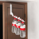 Folding Door Hanger with 5 Holes Retractable Over The Door Laundry Clothes Hanger Rack Space Saving Coat Organizer White