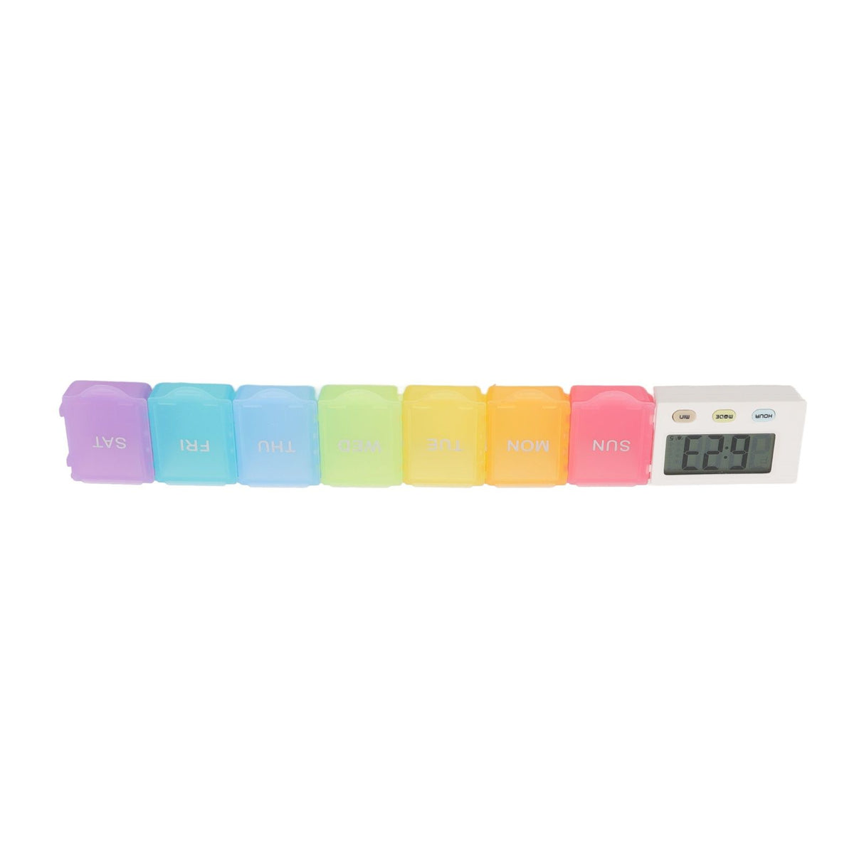 Electronic Medicine Box Detachable Washable Large Capacity Portable Tablet Case with Timer Reminder for Travel 7 Grids