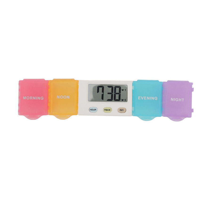 Electronic Medicine Box Detachable Washable Large Capacity Portable Tablet Case with Timer Reminder for