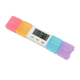 Electronic Medicine Box Detachable Washable Large Capacity Portable Tablet Case with Timer Reminder for Travel 4 Grids