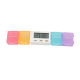 Electronic Medicine Box Detachable Washable Large Capacity Portable Tablet Case with Timer Reminder for Travel 4 Grids