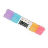 Electronic Medicine Box Detachable Washable Large Capacity Portable Tablet Case with Timer Reminder for Travel 4 Grids