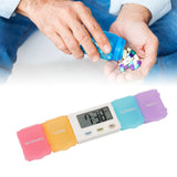Electronic Medicine Box Detachable Washable Large Capacity Portable Tablet Case with Timer Reminder for Travel 4 Grids - Extra Image