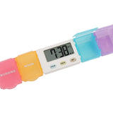 Electronic Medicine Box Detachable Washable Large Capacity Portable Tablet Case with Timer Reminder for Travel 4 Grids - Extra Image