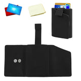 Minimalist Wallet Leather Credit Card Holder Coin Purse Portable Multi Function Card Holder Wallet for Men Women Black