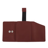 Minimalist Wallet Leather Credit Card Holder Coin Purse Portable Multi Function Card Holder Wallet for Men Women Brownish Red