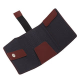 Minimalist Wallet Leather Credit Card Holder Coin Purse Portable Multi Function Card Holder Wallet for Men Women Brownish Red - Side View