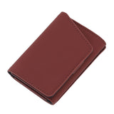 Minimalist Wallet Leather Credit Card Holder Coin Purse Portable Multi Function Card Holder Wallet for Men Women Brownish Red