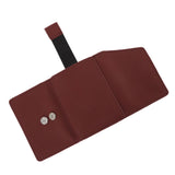 Minimalist Wallet Leather Credit Card Holder Coin Purse Portable Multi Function Card Holder Wallet for Men Women Brownish Red