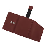 Minimalist Wallet Leather Credit Card Holder Coin Purse Portable Multi Function Card Holder Wallet for Men Women Brownish Red