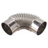 Stainless Steel Elbow Chimney Stove Pipe 90 Degrees Bending Chimney Flue Adapter Tube - Close-Up Angle