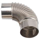 Stainless Steel Elbow Chimney Stove Pipe 90 Degrees Bending Chimney Flue Adapter Tube - Extra Image