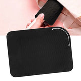 Heat Resistant Silicone Mat Pouch Portable Travel Silicone Mat Cover for Curling Irons Hair Straighteners Flat Irons Hair Styling Tools - Rear View