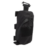 Outdoor Backpack Shoulder Strap Pouch Clip On Pouch Backpack Attachment Bag for Hikers Black - Front View