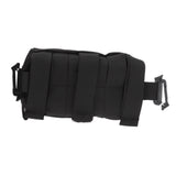 Outdoor Backpack Shoulder Strap Pouch Clip On Pouch Backpack Attachment Bag for Hikers Black - Close-Up Angle