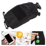 Outdoor Backpack Shoulder Strap Pouch Clip On Pouch Backpack Attachment Bag for Hikers Black - Extra Image
