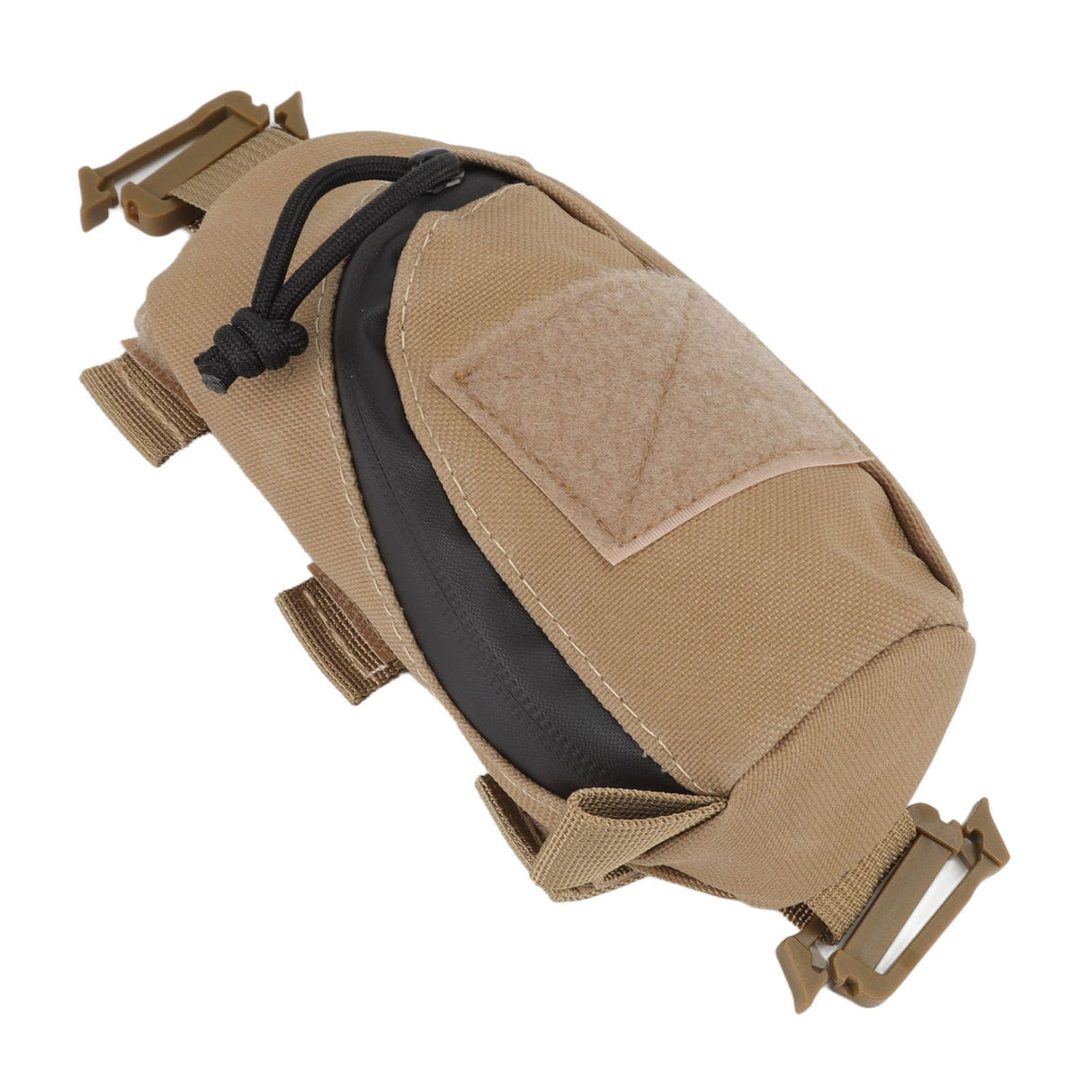 Outdoor Backpack Shoulder Strap Pouch Clip On Pouch Backpack Attachment Bag for Hikers Khaki
