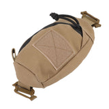 Outdoor Backpack Shoulder Strap Pouch Clip On Pouch Backpack Attachment Bag for Hikers Khaki - Rear View