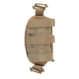 Outdoor Backpack Shoulder Strap Pouch Clip On Pouch Backpack Attachment Bag for Hikers Khaki