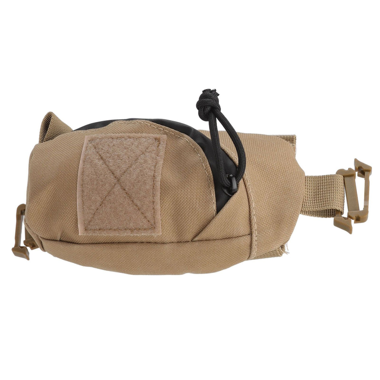 Outdoor Backpack Shoulder Strap Pouch Clip On Pouch Backpack Attachment Bag for Hikers Khaki