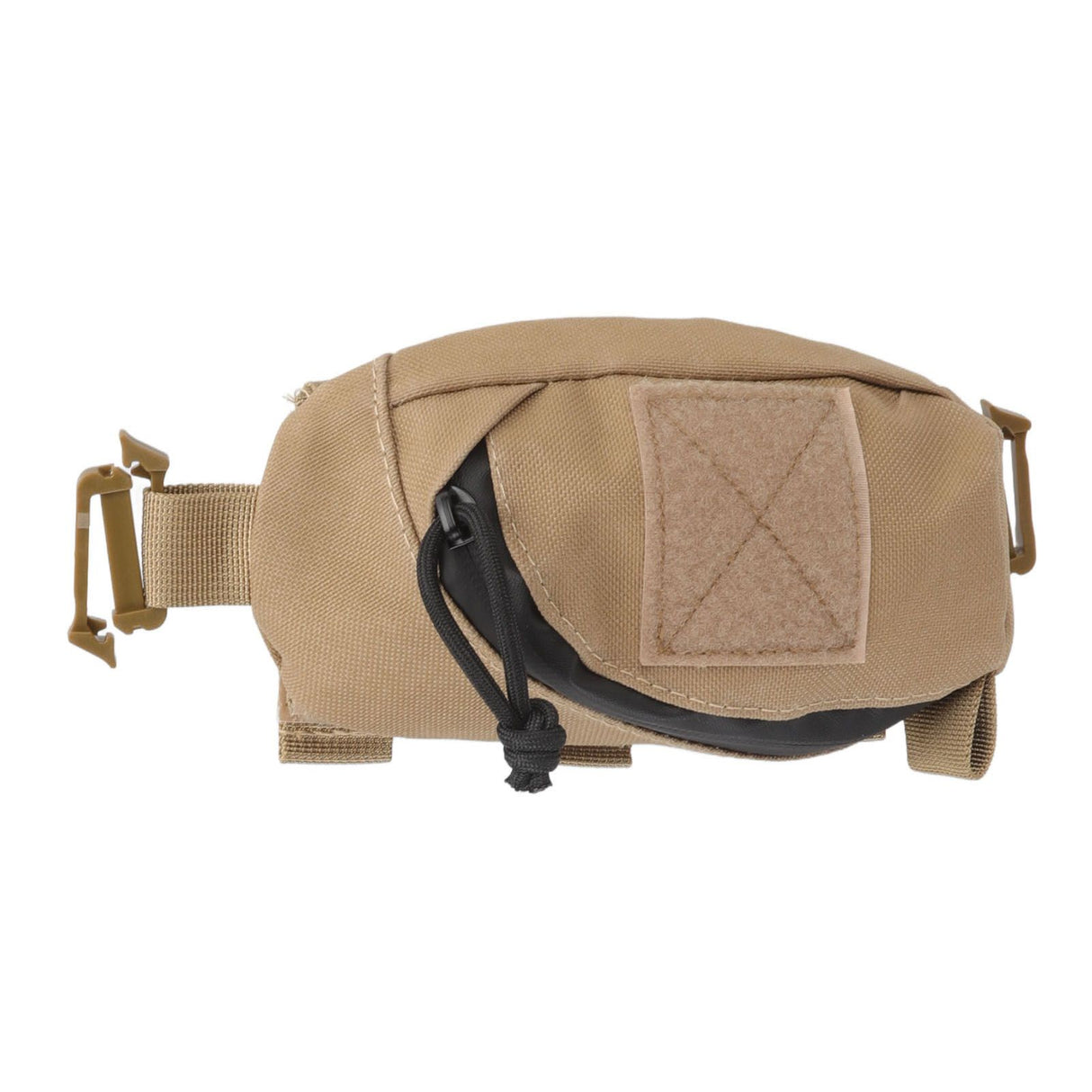 Outdoor Backpack Shoulder Strap Pouch Clip On Pouch Backpack Attachment Bag for Hikers Khaki