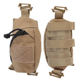 Outdoor Backpack Shoulder Strap Pouch Clip On Pouch Backpack Attachment Bag for Hikers Khaki