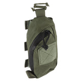 Outdoor Backpack Shoulder Strap Pouch Clip On Pouch Backpack Attachment Bag for Hikers OD Green - Side View