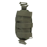 Outdoor Backpack Shoulder Strap Pouch Clip On Pouch Backpack Attachment Bag for Hikers OD Green - Close-Up Angle