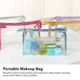 5PCS Clear Cosmetic Bag Five Colors Transparent Fashion PU Leather Handbag Makeup Bag Travel Storage Bag - Extra Image