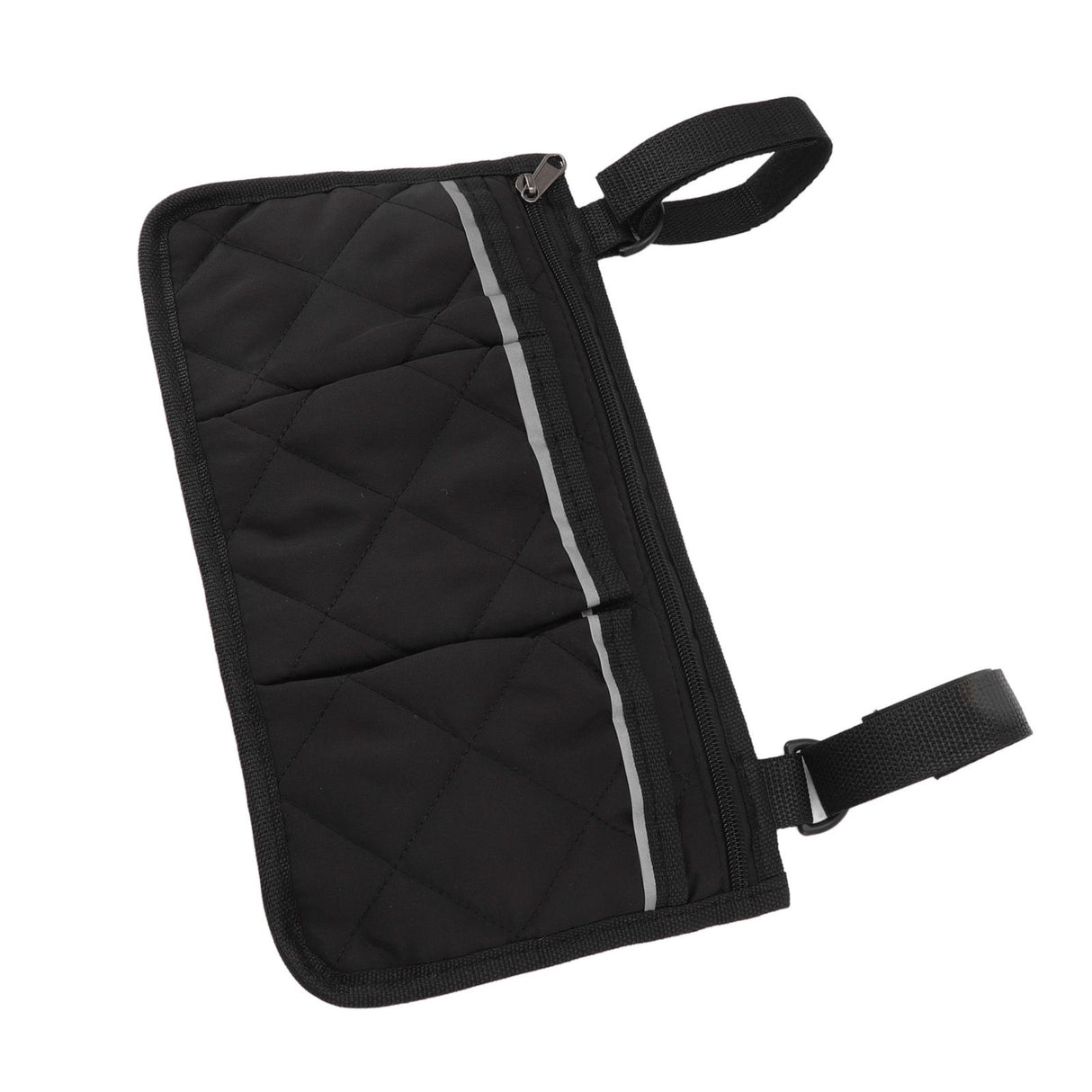 Wheelchair Pouch Bag Waterproof Polyester Multi Pocket Design Wheelchair Side Pocket for Outdoor Mobile Chair Black