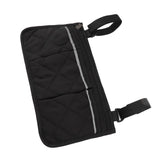 Wheelchair Pouch Bag Waterproof Polyester Multi Pocket Design Wheelchair Side Pocket for Outdoor Mobile Chair Black - Extra Image