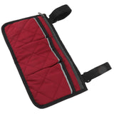 Wheelchair Pouch Bag Waterproof Polyester Multi Pocket Design Wheelchair Side Pocket for Outdoor Mobile Chair Red - Extra Image